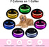 PcEoTllar Light Up Dog Collar for Night Walking, LED Rechargeable Color Changing, Waterproof for Large Medium Small Dogs