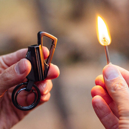 SURVIVE Permanent Match Bottle Opener Metal Keychain, Reusable Survival Fire Starter Lighter, Emergency Waterproof