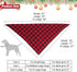 ADOGGYGO Christmas Dog Bandana Hat Bow Tie Set, Classic Red Plaid Pet Xmas Costume Outfit for Medium Large Dogs
