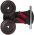 Readaeer Ab Roller Wheel with Metal Handle, Knee Pad, Black & Red, Home Gym Fitness Equipment
