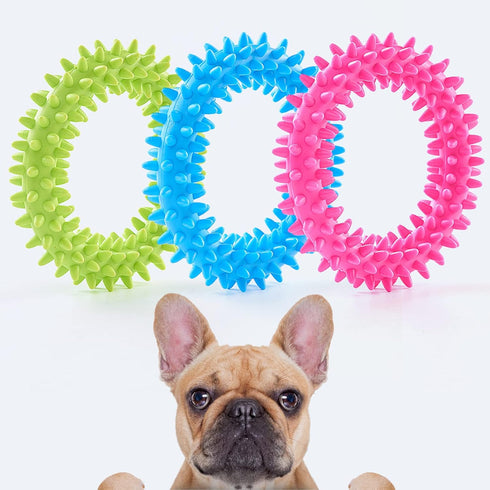 Hurray 3 Pack Puppy Teething Chew Toys, Small Dog Toys for Itching Relief and Teeth Cleaning, Up to 15 lbs