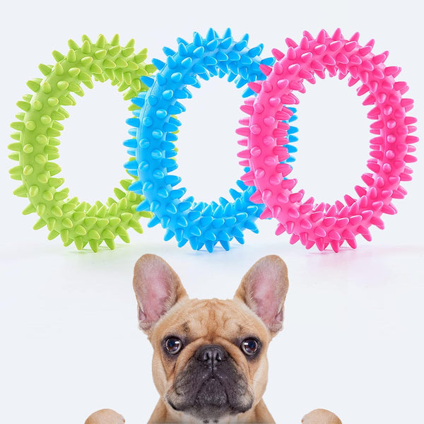 Hurray 3 Pack Puppy Teething Chew Toys, Small Dog Toys for Itching Relief and Teeth Cleaning, Up to 15 lbs