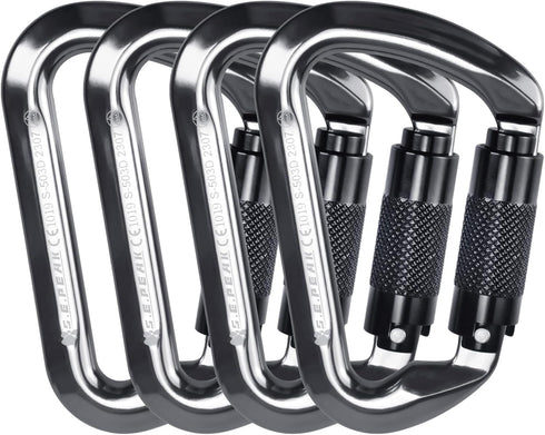 SEPEAK UIAA 30kN Climbing Carabiner Clips, Heavy Duty Twist Locking for Climbing, Camping, Hiking