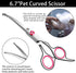wikdey Dog Grooming Scissors with Safety Round Tip Pet Grooming scissors Kit Dog Shears kit Incudes Thinning Curved