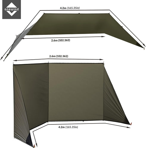 Onewind Emergency Shelter, Lightweight Reusable Rainproof Windproof Tent for Camping, Hiking, Backpacking