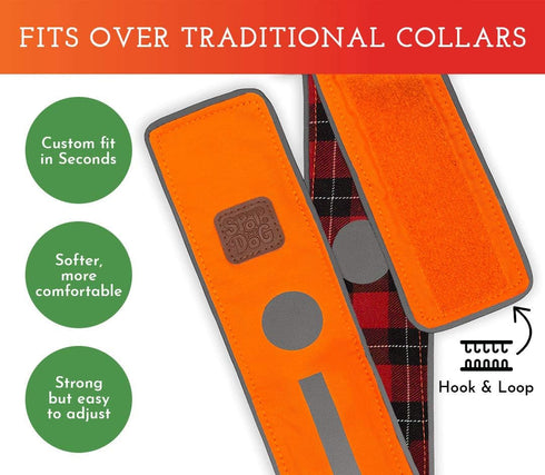 SPOT THE DOG! Reflective Dog Collar - Adjustable Durable Comfortable Collars for Large Dogs, Hunting Dogs (Blaze Orange)