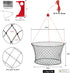 24 QualyQualy Crab Ring Trap Bait with Crab Gague Measure and Bait Clip Crab Net Minnow Trap with Tarred Braided Twine