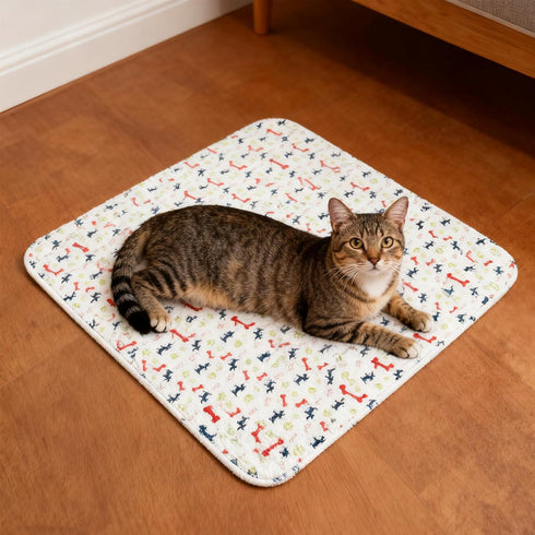 Nazada 4 1 Reusable Puppy Pee Pad, Washable Dog Pee Pad, Dog Training Mat with Toy Balls and Hair Comb, Anti-Slip