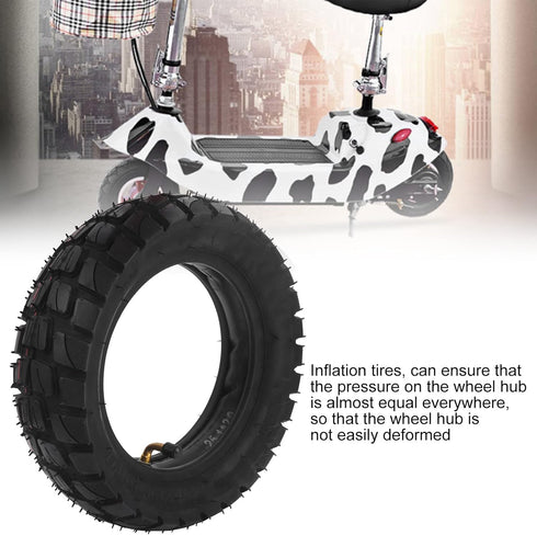 VGEBY Electric Scooter Tire, 10in Shock Absorption Inflatable Rubber Tyre Replacement 255x80