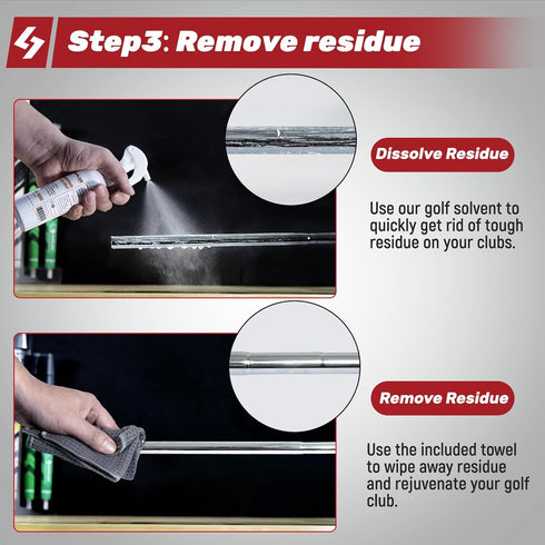 SAPLIZE Golf Grip Kit with Grip Tape Remover Tool, 15 Paper Tapers, 5oz Solvent, Towel, Rubber Vise Clamp