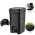 Umtiti 5-Liter 20PCS Dog Poop Trash Can & Portable Cat Litter Disposal, All-Black ABS Material, Trash Can with Waste
