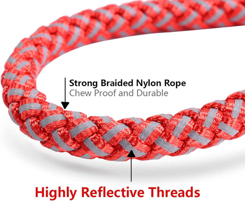 Dog Training Leash for Small to Medium Dogs, Rope Dog Leash, Chew Proof and Reflective Dog Lead