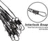 Saltwater Fishing Wire Leader with Swivels Snaps Stainless Steel Fishing Rigs for Lures Bait Hooks