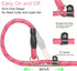 Slip Lead 6 FT for Medium and Large Dogs, Heavy Duty No Pull Reflective Nylon Dog Training Leash, Pink Color