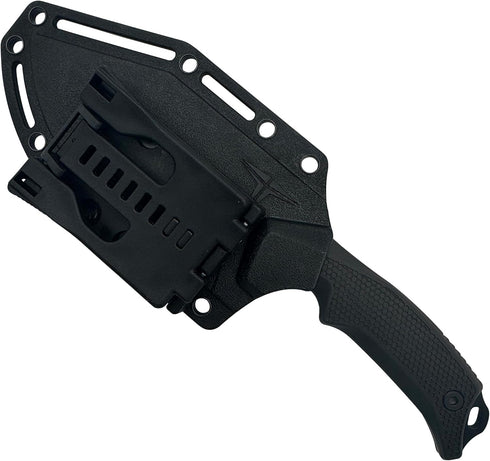 Hunting Survival Cleaver Knife, 9" Full Tang Fixed Blade with Extra FRN Handle Scales, MOLLE Clip Carry