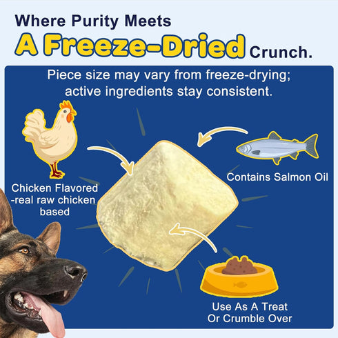 3 3 6 9 120ct Omega for Dogs, Salmon Fish Oil for Dogs Skin and Coat Chew with Omega (EPA+DHA), ZINC, BIOTIN