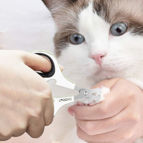 OneCut Pet Nail Clippers - Professional Cat & Kitten Claw Trimming Clippers, Sharp & Safe for Small Pets