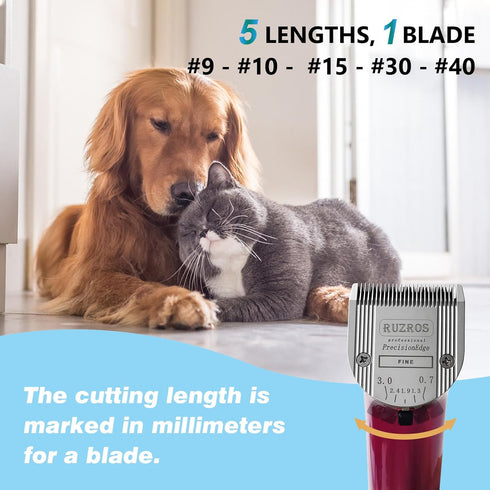 Pet Dog 5 in 1 Adjustable Standard Grooming Replacement Blade, Compatible with Wahl Arco, Bravura, Chromado, and More