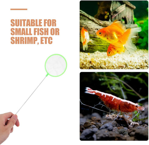 5pcs Fine Mesh Aquarium Fishing Nets Plastic Brine Shrimp Sieve Fish Tank Tool for Small Fish and Shrimp Cleaning