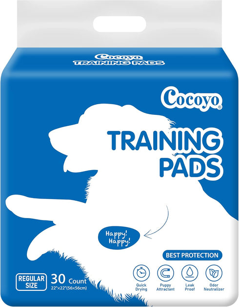 COCOYO Best Value Dog Training Pads, 30 Count Super Absorbent Puppy Pads