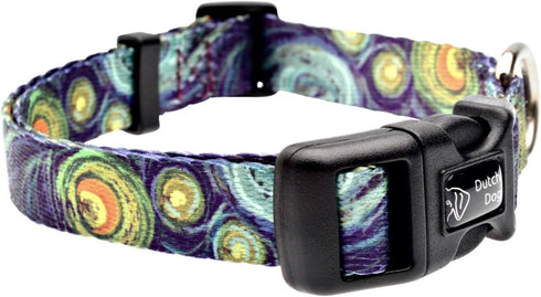 Eco Friendly Van Gogh Dog Collar, 10-15-Inch, Small