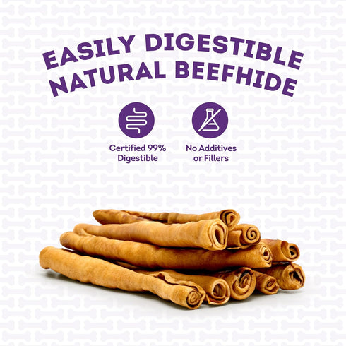 USA Beefhide Chip Rolls, 10-11" Dog Chew Treats, Chicken Flavor, 10 Count