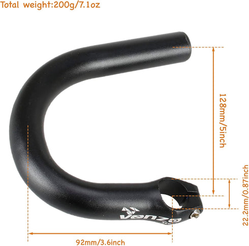 Venzo Road Bicycle Adapter - Handlebar Flat Bar to Drop Bar Ends for Mountain Bike to Road Bike Type
