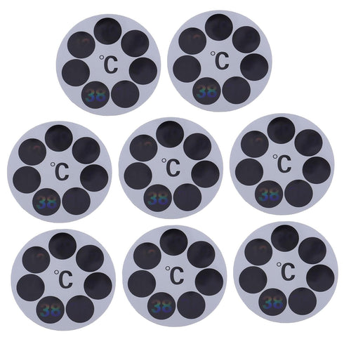 8pcs Bath Temperature LCD Thermometer Display Adhesive Water Temperature Gauge for Bathtub