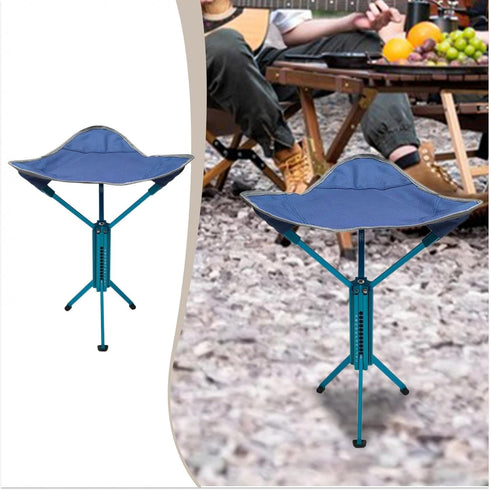 Aymzbd Camping Stool Portable Folding Stool Footrest Compact Foldable Small Chair Slacker Chair for Travel Concerts