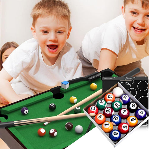 AccEncyc 2.5cm/0.98inch Set 16Pcs Mini Billiard Balls Children's Pool Balls for Kid's Table, Indoor Game Toy for Kids