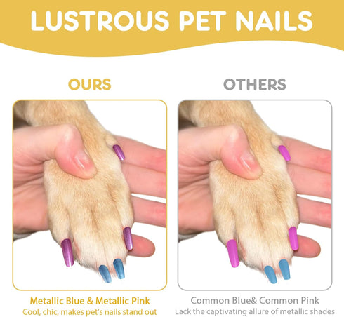 Quick Dry Dog Nail Polish Pens, 12 Colors Pet Nail Polish Kit for Dogs, Cats, and Birds, Easy to Apply