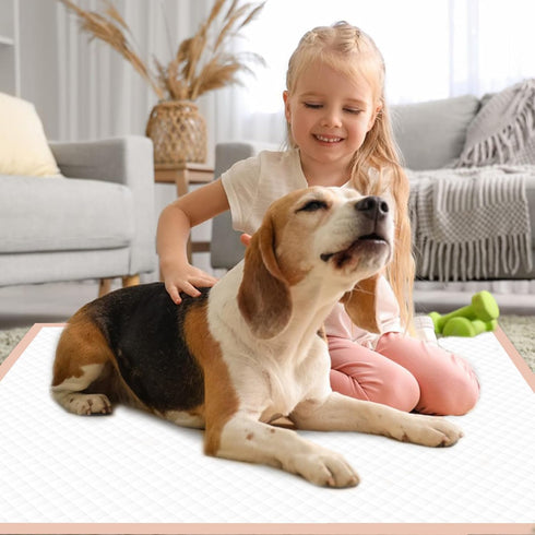 30"36" 25 Count, Puppy Pads Extra Large - XL Pee Pads for Dogs, Unscented Pink Dog Pads, Super Absorbent & Leak-Proof