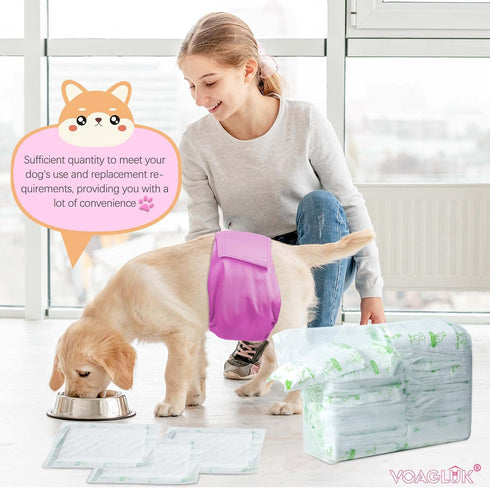 130ct, Dog Diaper Liners for Male and Female Dogs, Super Absorbent Disposable Dog Diapers Booster Pads fit Most Pet