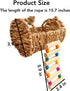 Aiqriwv Hermit Crab Hideout with Natural Wood Ladder - Aquarium Climbing Bridge Ramp for Small Animals - Habitat