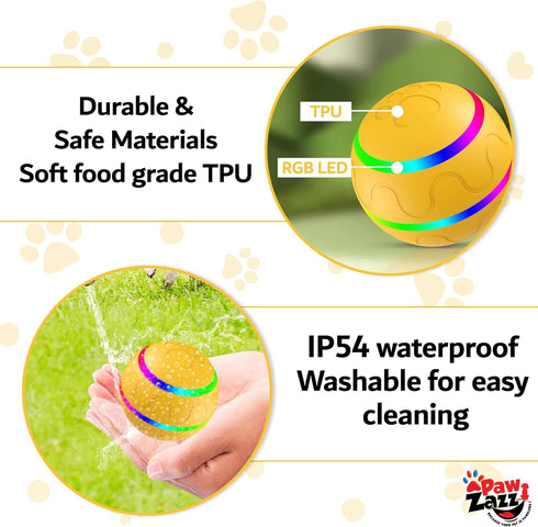 New Interactive Dog Toy Ball with Remote Control, Self Rolling USB Rechargeable Ball