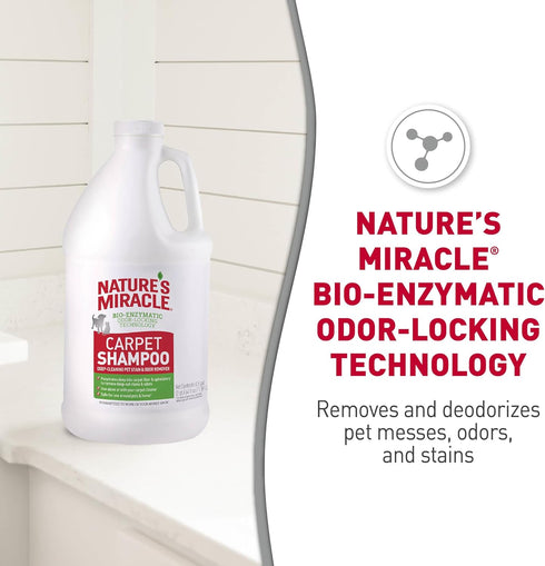 64 Natures Miracle Carpet Shampoo, Deep-Cleaning Pet Stain And Odor Remover, Ounces