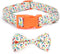 Soft & Comfy Dog Collar with Bow: Detachable Adjustable Bow Tie Collar for Small Medium Large Dogs (S, Orange)