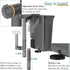 5W Hang on Aquarium Filter, Ultra Quiet 124 GPH with Filter Sponge and Activated Carbon for 4-20 Gallon