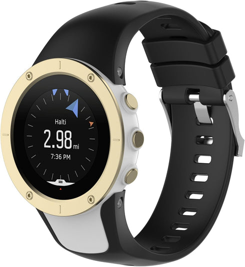 Band for Suunto Spartan Trainer Wrist HR, Replacement Soft Silicone WristBand Strap with Metal Buckle for Suunto Spartan Trainer Wrist HR