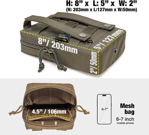 TSPRO Tactical EDC MOLLE Pouch, Utility Tactical Admin Pouch for Molle Accessories