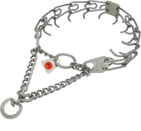 Herm Sprenger Matt Stainless Steel Scratch Resistant Dog Collar, Swivel D-Ring Training Collar for Small Dogs