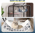 Cat Hammock for Cage, Reversible 2-Pack Adjustable Soft Sleeping Bed for Cats, Ferrets, Puppies, Small Animals (M, CAT)