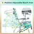 Pinikuyiro Backpack 5 Folding Tall Beach Chair with Positions, Towel bar, Storage Pouch, Cup Holder,Folding Beach