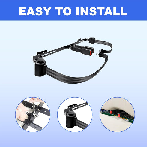 YOUXIFUN 2 42" Universal Golf Cart Retractable Passenger Seat Belts with Bracket Kit for Yamaha Club Car DS Precedent