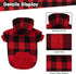 KOOLTAIL Plaid Dog Hoodie Pet Clothes Sweater with Hat and Pocket for Small to Large Dogs, Red XXL