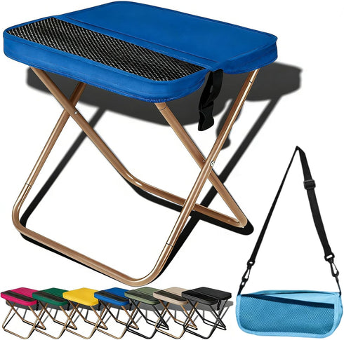 2026 Upgraded Large 12.2in Foldable Backpack Stool, 265lbs Ultralight Portable Backpack Chair