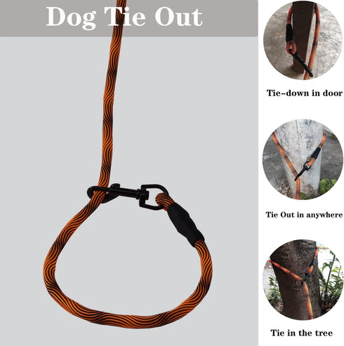 Long Dog Leash 16FT/30FT/50FT Recall Training Rope, Heavy Duty Lead for Large, Medium, Small Dogs Playing or Camping