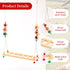14PCS Chicken Toys for Coop Accessories, Swing Bridge Ladder Mirror Xylophone Toys with Bells Hanging String Vegetable