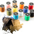 HERCULES 140D Fly Tying Thread - 12 Colors Non Waxed Fly Tying Materials Kits for Dry Wet Flies