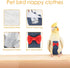 CAIRIAC (1PCS, Parrot Clothes - Diaper Bird Flight Suit with Adjustable Straps and Training Rope Denim Blue, XL-Code)